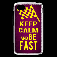 Coque Blackberry Q5 Keep Calm and Be Fast Rose