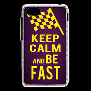 Coque Blackberry Q5 Keep Calm and Be Fast Violet