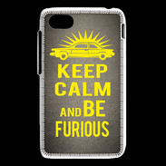 Coque Blackberry Q5 Keep Calm and Be Furious Gris