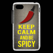 Coque Blackberry Q5 Keep Calm and Be Spicy Gris