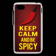 Coque Blackberry Q5 Keep Calm and Be Spicy Rouge