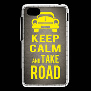Coque Blackberry Q5 Keep Calm and Take o road 2 Gris