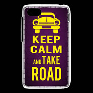 Coque Blackberry Q5 Keep Calm and Take o road 2 Violet