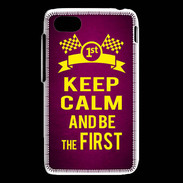 Coque Blackberry Q5 Keep Calm and Be the First Rose