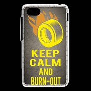 Coque Blackberry Q5 Keep Calm and Burn Out Gris