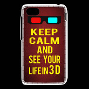Coque Blackberry Q5 Keep Calm and See your life 3D Rouge