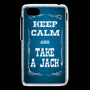 Coque Blackberry Q5 Keep Calm and Take Jack Bleu