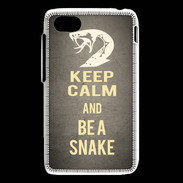 Coque Blackberry Q5 Keep Calm and Be a Snake Gris