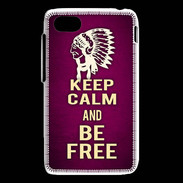 Coque Blackberry Q5 Keep Calm and Be Free Rose