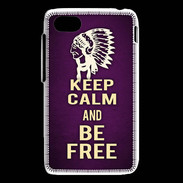 Coque Blackberry Q5 Keep Calm and Be Free Violet