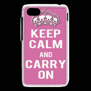 Coque Blackberry Q5 Keep Calm and Carry on Rose