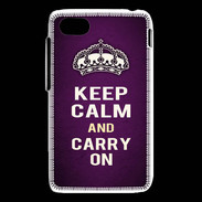 Coque Blackberry Q5 Keep Calm and Carry on Violet