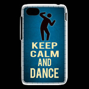 Coque Blackberry Q5 Keep Calm and Dance Bleu