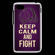 Coque Blackberry Q5 Keep Calm and Fight Violet