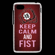 Coque Blackberry Q5 Keep Calm and Fist Rouge