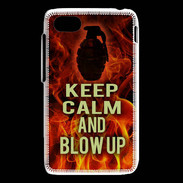 Coque Blackberry Q5 Keep Calm and Grenade Feu