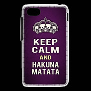 Coque Blackberry Q5 Keep Calm and Hakuna Matata Violet