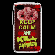 Coque Blackberry Q5 Keep Calm and Kill Zombies Rouge