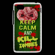 Coque Blackberry Q5 Keep Calm and Kill Zombies Vert