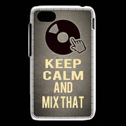Coque Blackberry Q5 Keep calm and Mix That Gris