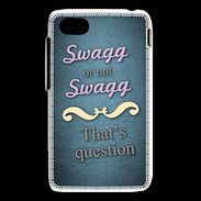 Coque Blackberry Q5 Swag or Not bleu ZG