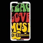 Coque Blackberry Z30 Peace Love Music