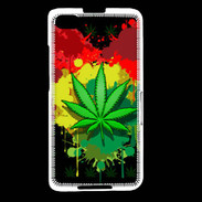 Coque Blackberry Z30 Feuille de cannabis et cœur Rasta