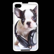 Coque Blackberry Z30 Bulldog français avec casque de musique