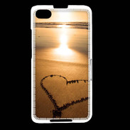 Coque Blackberry Z30 Coeur sur la plage avec couché de soleil