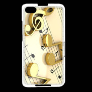 Coque Blackberry Z30 Portée de notes en or
