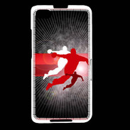 Coque Blackberry Z30 Illustration Handball en noir et rouge