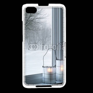 Coque Blackberry Z30 paysage hiver deux lanternes