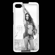 Coque Blackberry Z30 Hippie noir et blanc