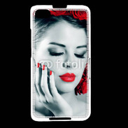 Coque Blackberry Z30 Vernis rouge et roses esthétisme