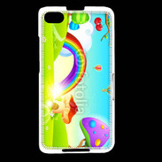 Coque Blackberry Z30 Cartoon nature et arc en ciel