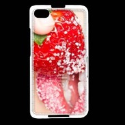 Coque Blackberry Z30 Fraise et bouche