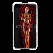 Coque Blackberry Z30 Femme nue pétales de rose glamour