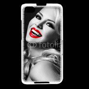 Coque Blackberry Z30 Rouge à lèvres Fashion en noir et blanc