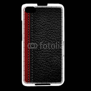 Coque Blackberry Z30 Effet cuir noir et rouge