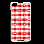 Coque Blackberry Z30 Mode vichy rouge avec coeur