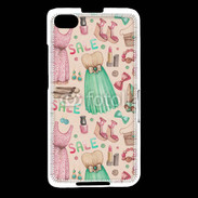 Coque Blackberry Z30 Fond fashion rose et vert 2