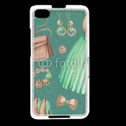 Coque Blackberry Z30 Fond fashion vert et marron 2