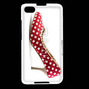 Coque Blackberry Z30 escarpin petits pois