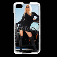 Coque Blackberry Z30 Femme blonde sexy voiture noire