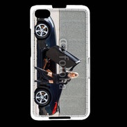 Coque Blackberry Z30 Femme blonde sexy voiture noire 3