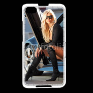 Coque Blackberry Z30 Femme blonde sexy voiture noire 5