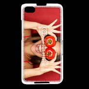 Coque Blackberry Z30 Femme tomate humour