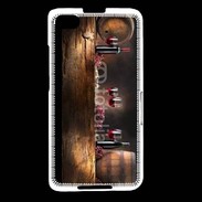 Coque Blackberry Z30 Vin rouge et tonneaux