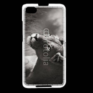 Coque Blackberry Z30 Lionne en noir et blanc
