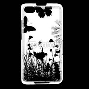 Coque Blackberry Z30 Papillon en noir et blanc